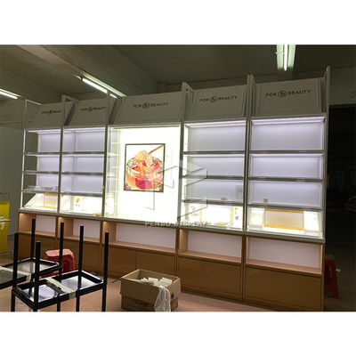 3mm MDF Skincare Display Shelves For Cosmetic Shop Monomer Design