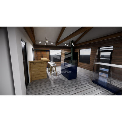 Monomer Design Blue Smoke Shop Furniture 10mm Tempered Glass