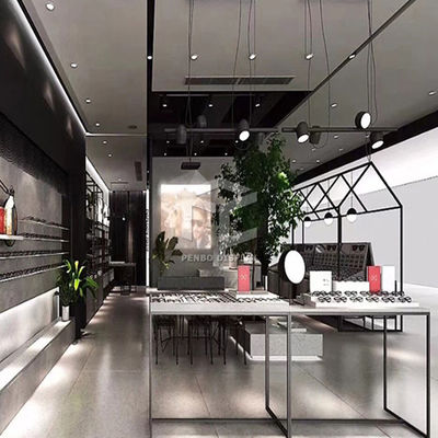 20mm Thick Optical Shop Display Cabinets Counter MDF Baking Varnish