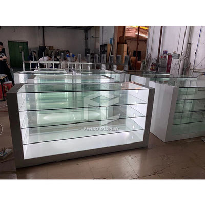 5mm Thick MDF Vapor Shop Display Showcase With T5 LED Lighting