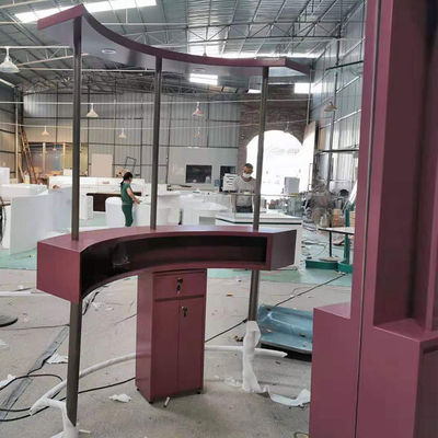 Penbo Brushed Pink Wine Display Cabinet ODM Powder Coated