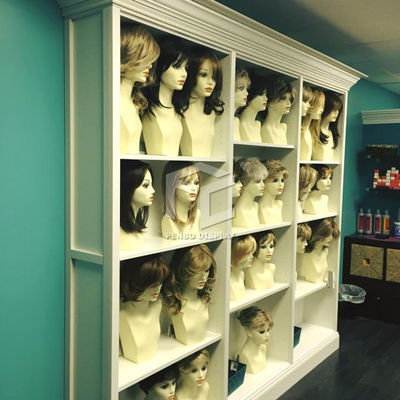 20mm Thick MDF Salon Display Cabinet Retro Style OEM Powder Coated