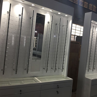 Retail Glass Metal Eyeglasses Display Cabinet For Optical Store