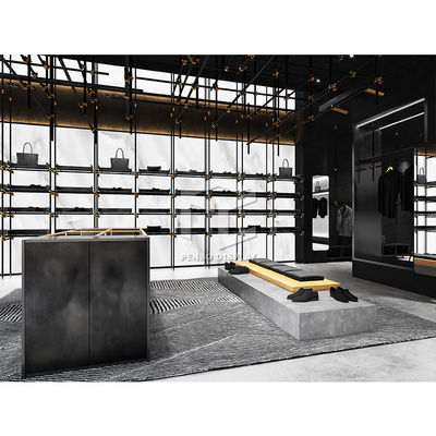 Retail Men Clothing Shop Display Furniture Veneered Garment Store Fixtures