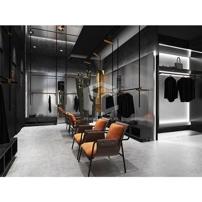 Retail Men Clothing Shop Display Furniture Veneered Garment Store Fixtures