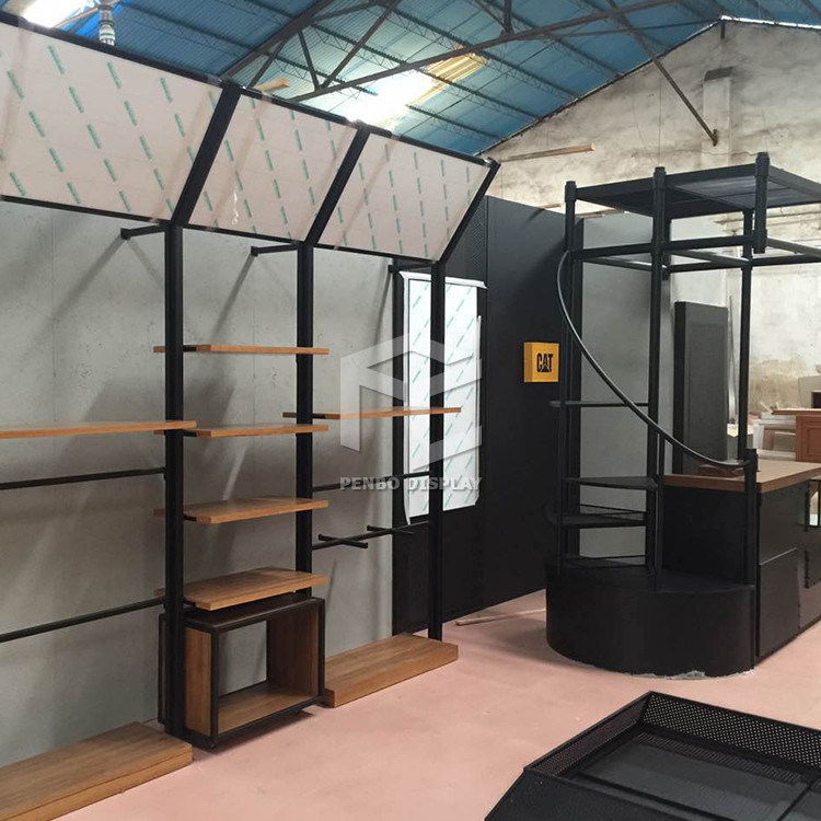 Acrylic Clothing Display Rack Garment Store Interior Display Furniture