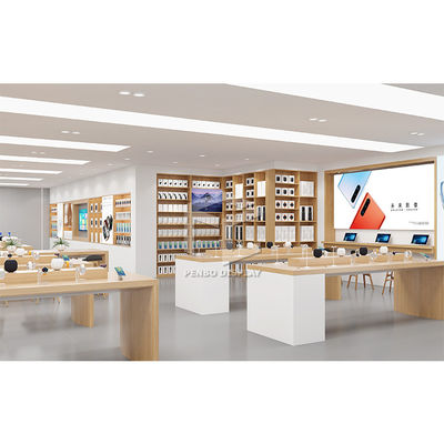 OEM MDF الهاتف المحمول عرض الرف ملحقات الهاتف المحمول تصميم متجر